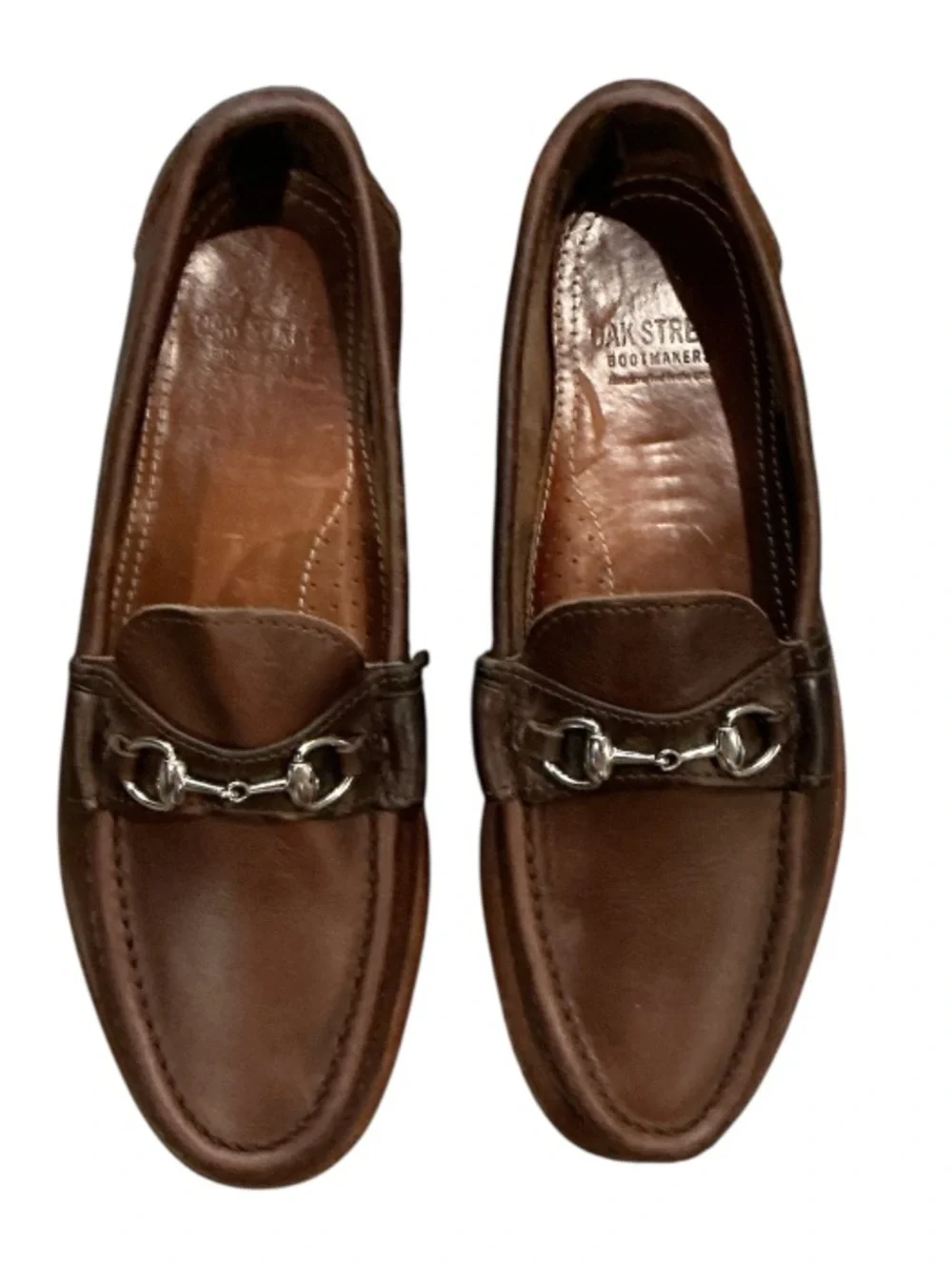 Authentic Oak Street designer brown leather men’s loafers sz 8.5 D